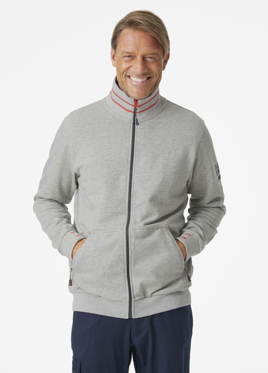 Zip Sweatshirt Kensington in Grey Melange, Gr. 4XL von Helly Hansen Workwear