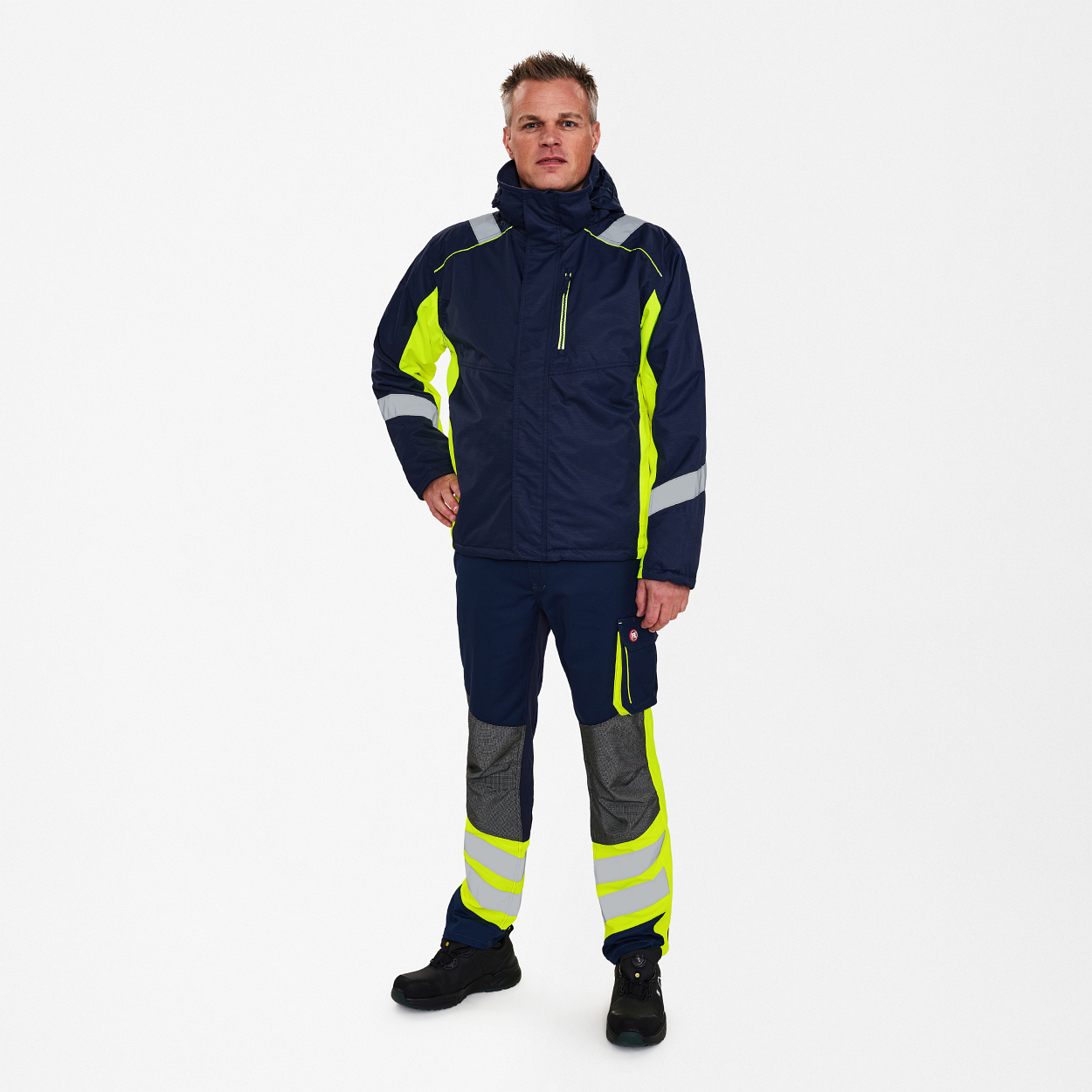 Cargo Winterjacke in Blue Ink/Gelb, Größe XS