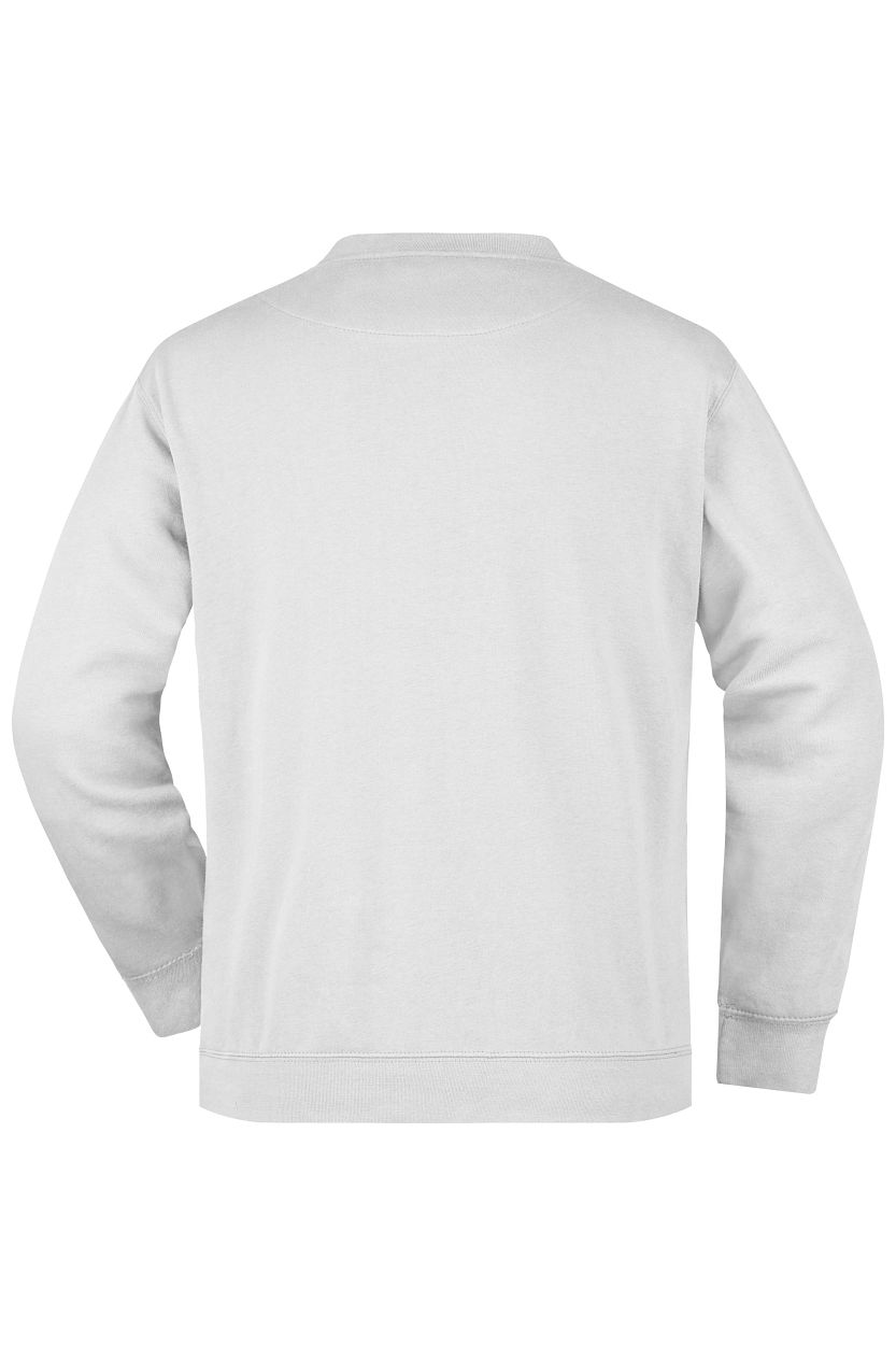 Men's Round Sweat Pocket "JN924" in White, Größe 3XL - Daiber