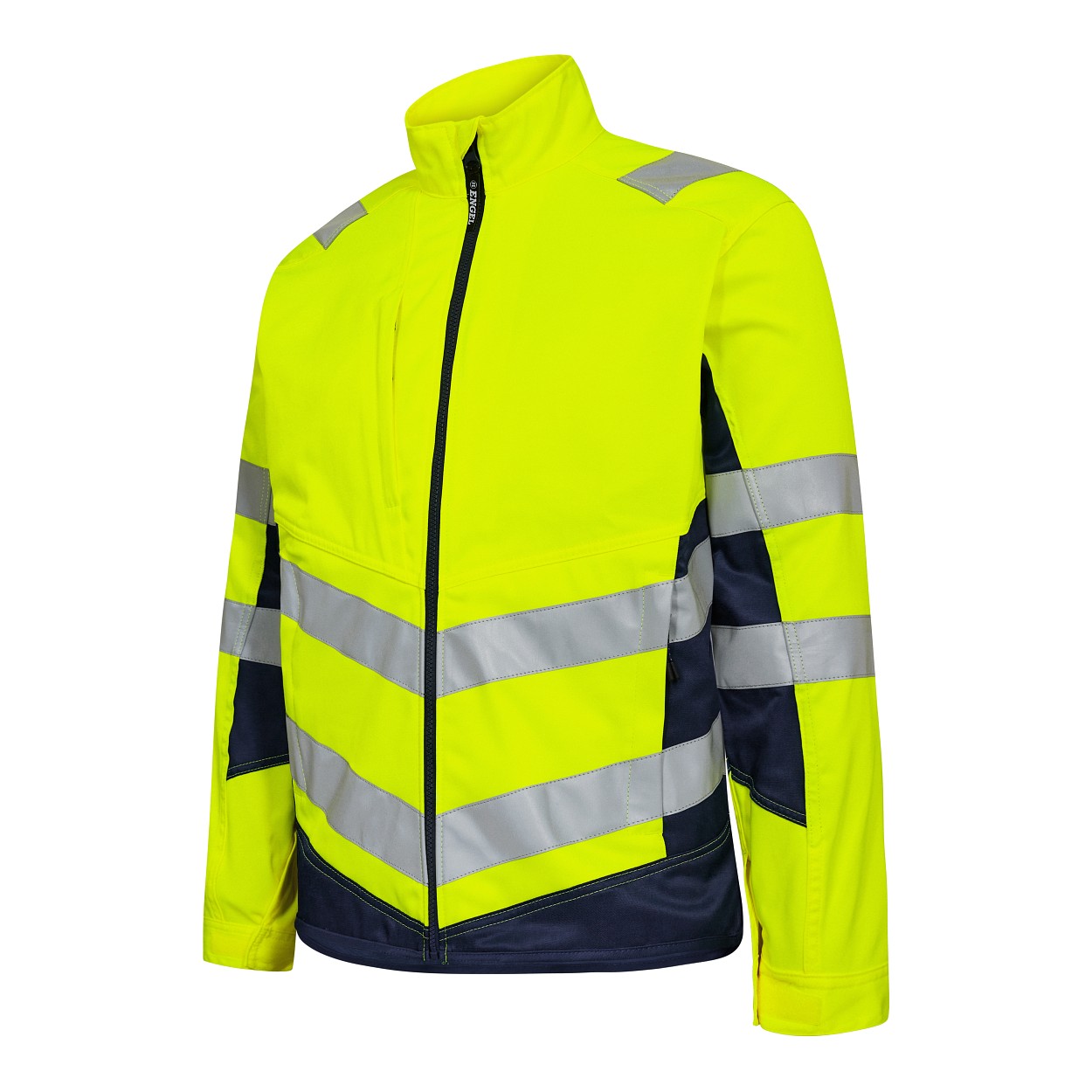 ENGEL Safety Light Arbeitsjacke in Gelb/Blue Ink, Größe XS