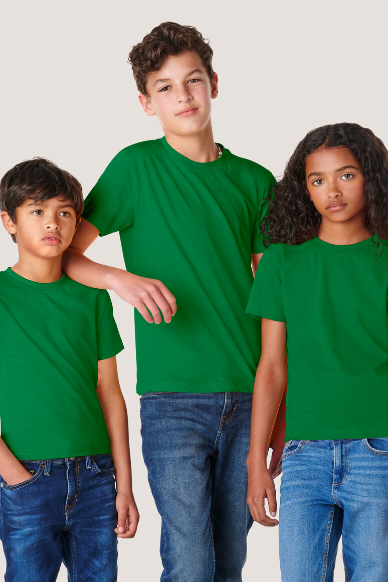 HAKRO 210 Kinder T-Shirt Classic in kellygrün, Größe 140