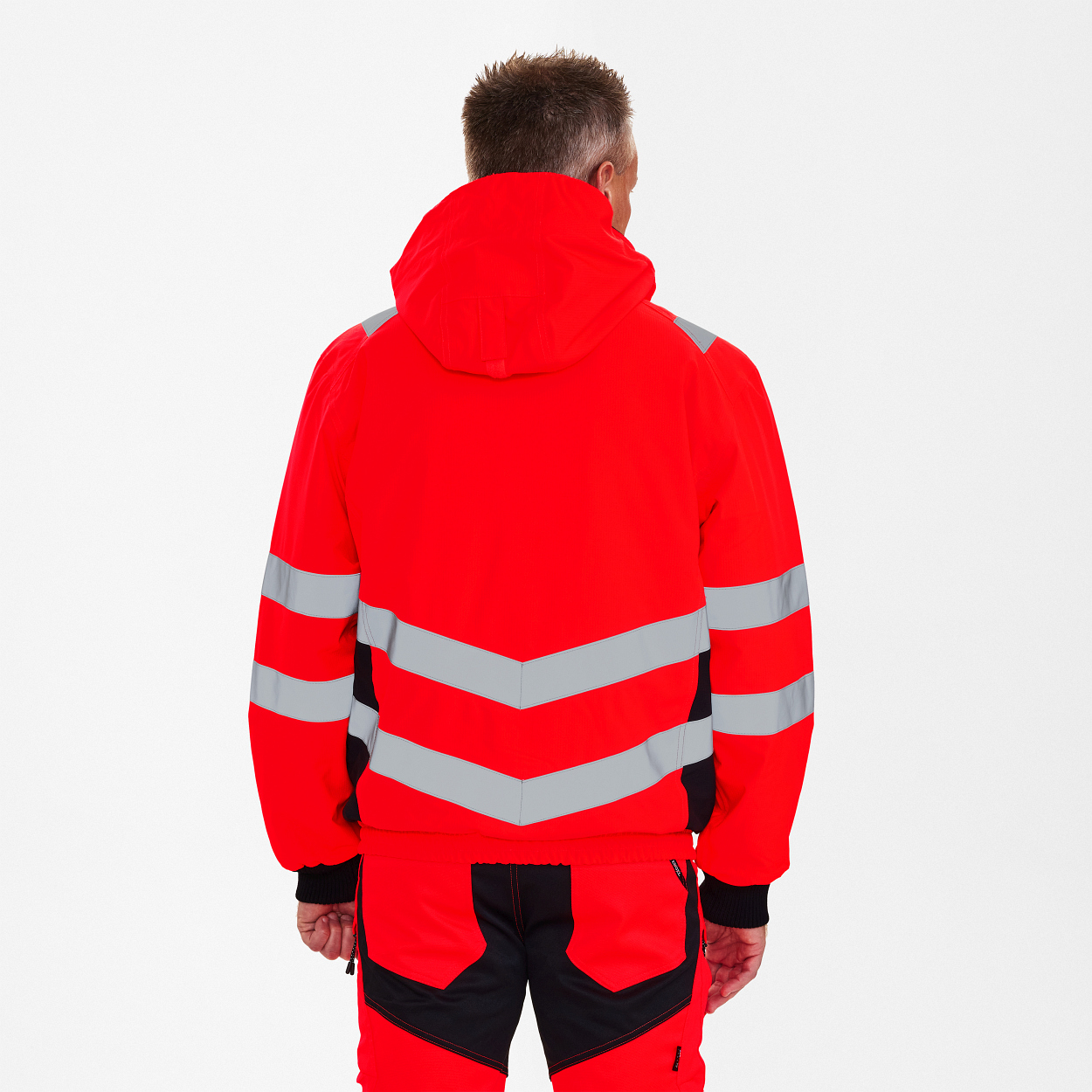 ENGEL Safety Pilotjacke in Rot/Schwarz, Größe 2XL