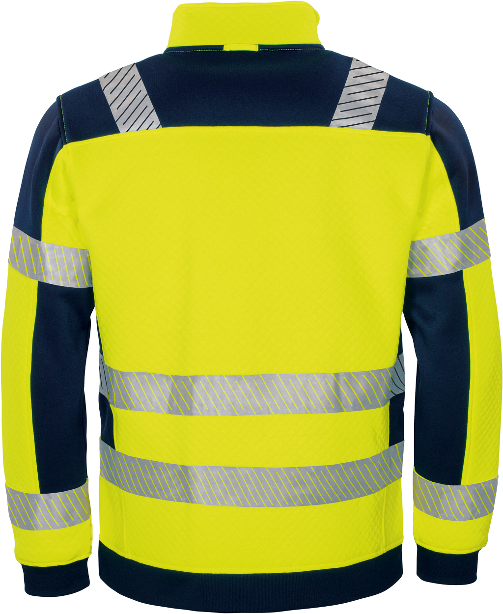 Warnschutz-Kontrast-Innenjacke leuchtgelb-marine in Gr. XXL von Vizwell