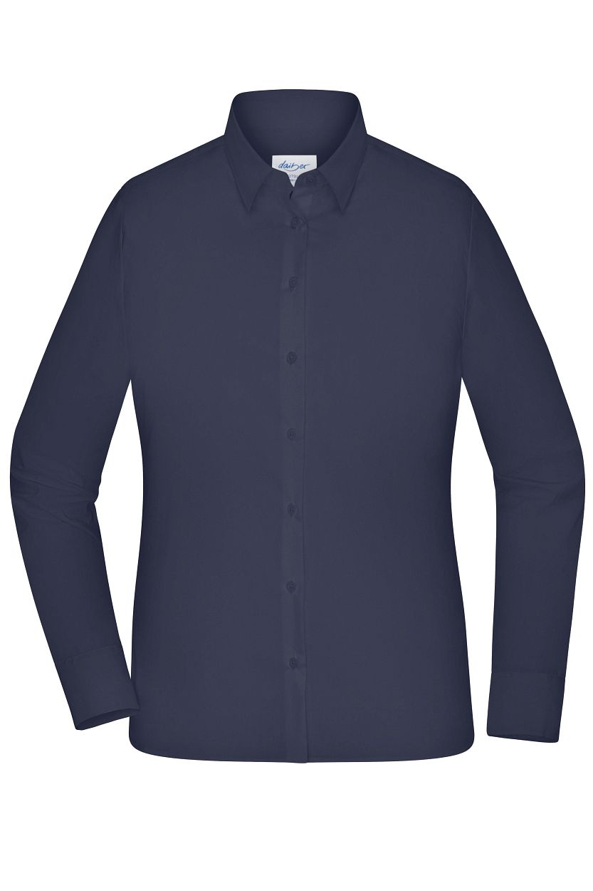Ladies' Shirt - MODERN FIT - "JN1373" in Navy, Größe 2XL - Daiber