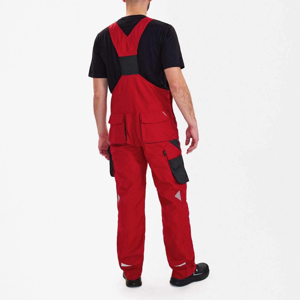 ENGEL Galaxy Latzhose in Tomato Red/Anthrazit Grau, Größe 106
