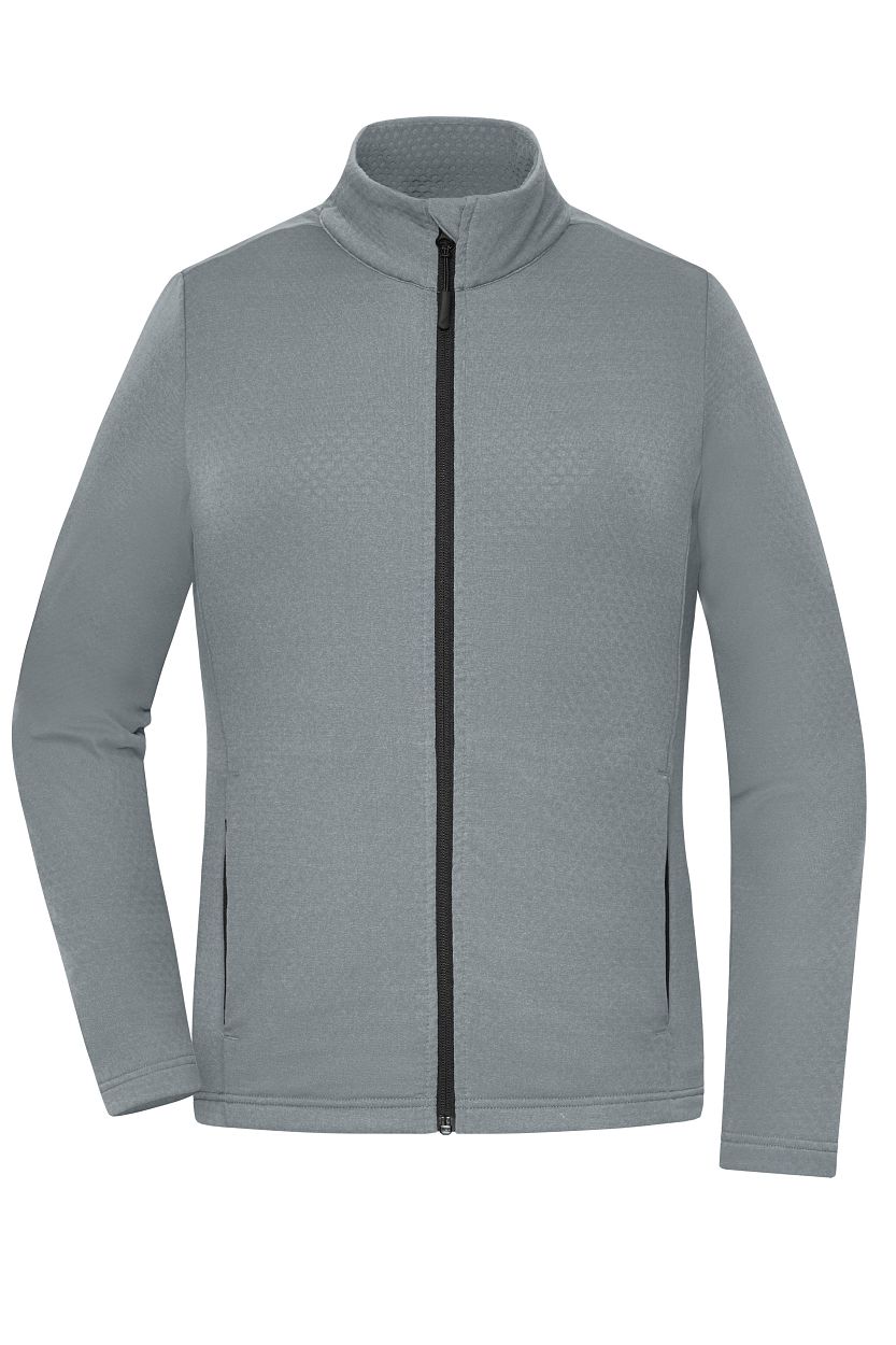 Ladies' Sports Structured Fleece Jacket GRS "JN1387" in Space-Grey, Größe 2XL - Daiber