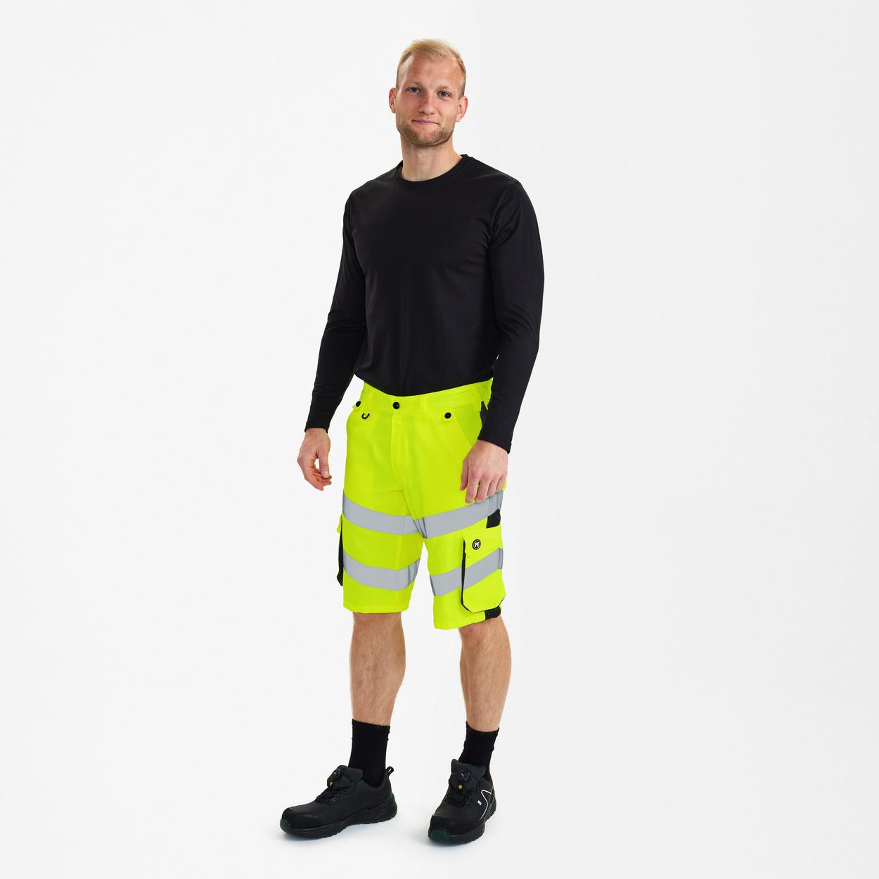 ENGEL Safety Light Arbeitsshorts in Gelb/Schwarz, Größe 54