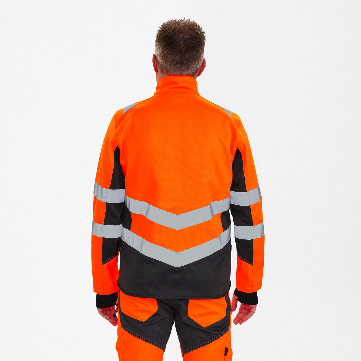 ENGEL Safety Arbeitsjacke in Orange/Anthrazit Grau, Größe XS
