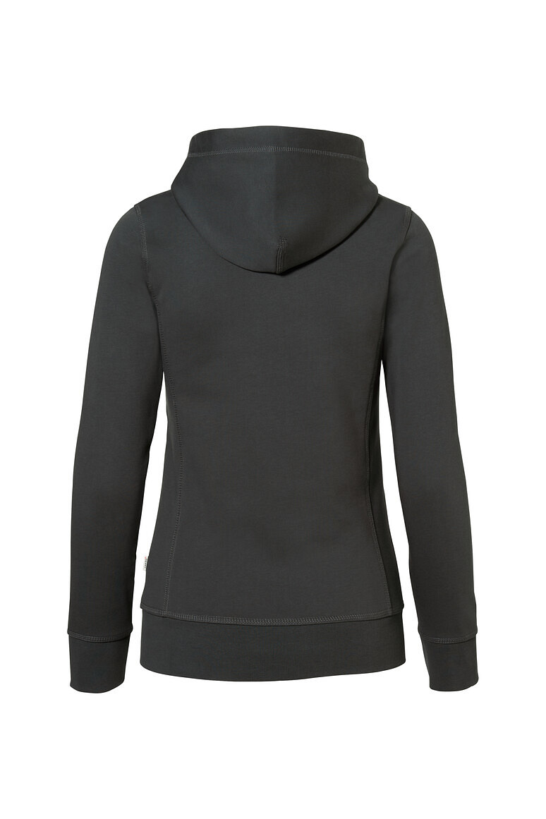 HAKRO 255 Damen Kapuzenjacke Bonded ECO in anthrazit/silber, Größe 3XL