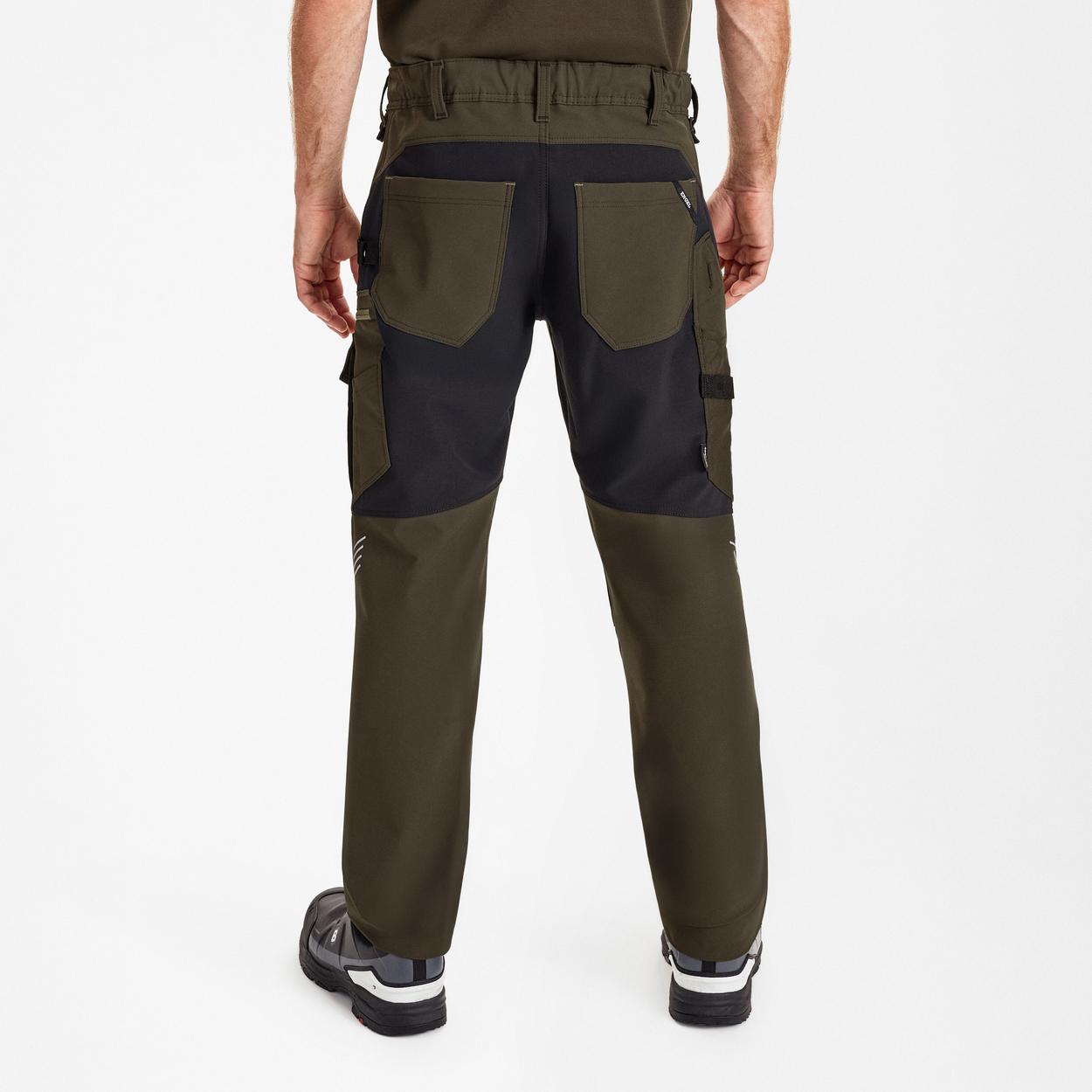 ENGEL Entire Arbeitshose mit 4-Wege-Stretch in Forest Green/Schwarz, Größe 26