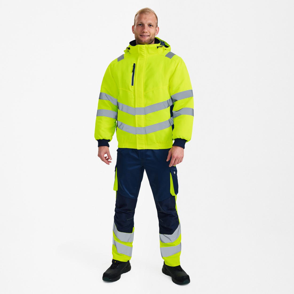ENGEL Safety Pilotjacke in Gelb/Blue Ink, Größe XS