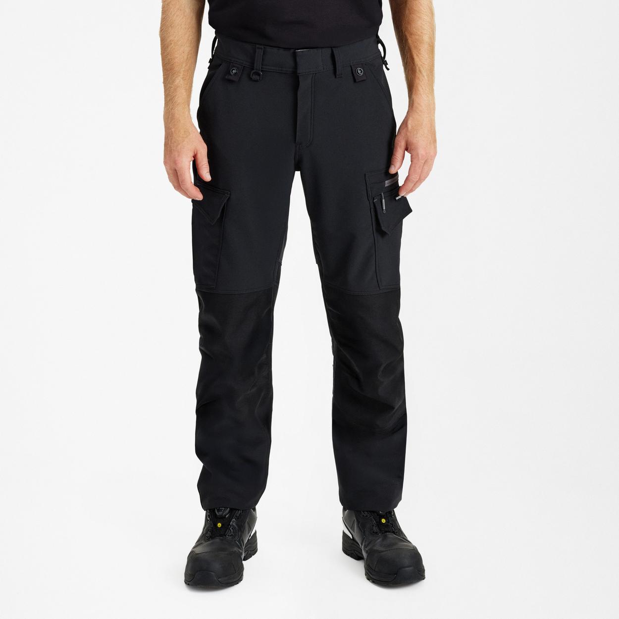 ENGEL Entire Arbeitshose mit 4-Wege-Stretch in Schwarz/Anthrazit Grau, Größe 26