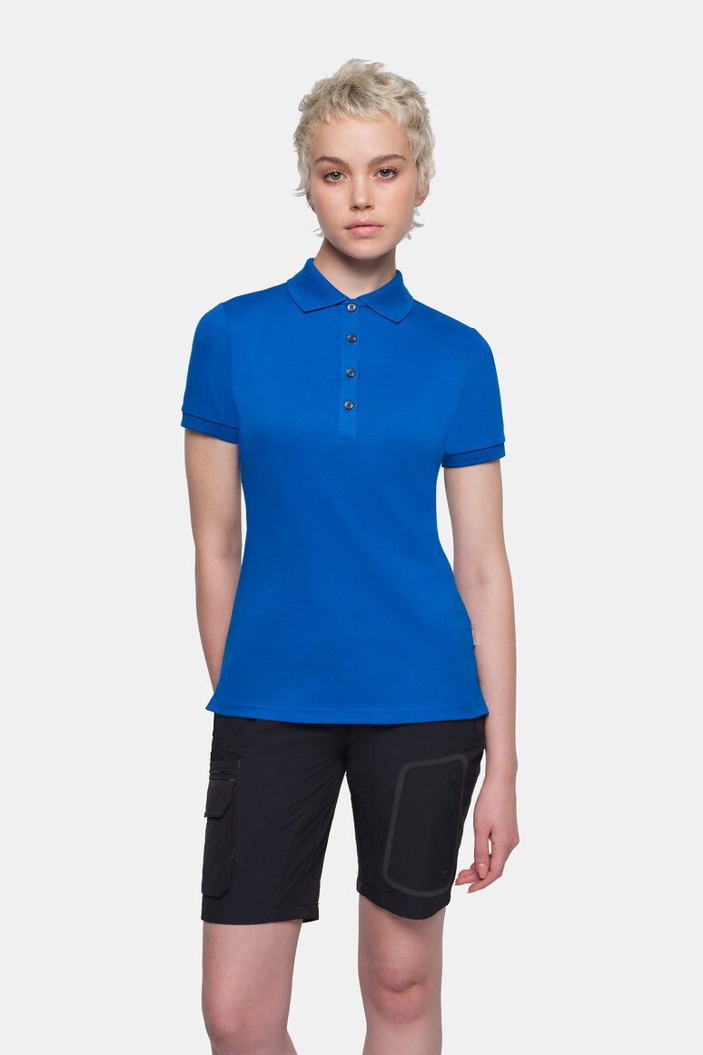 HAKRO 214 COTTON TEC® Damen Poloshirt in Royalblau, Größe 3XL