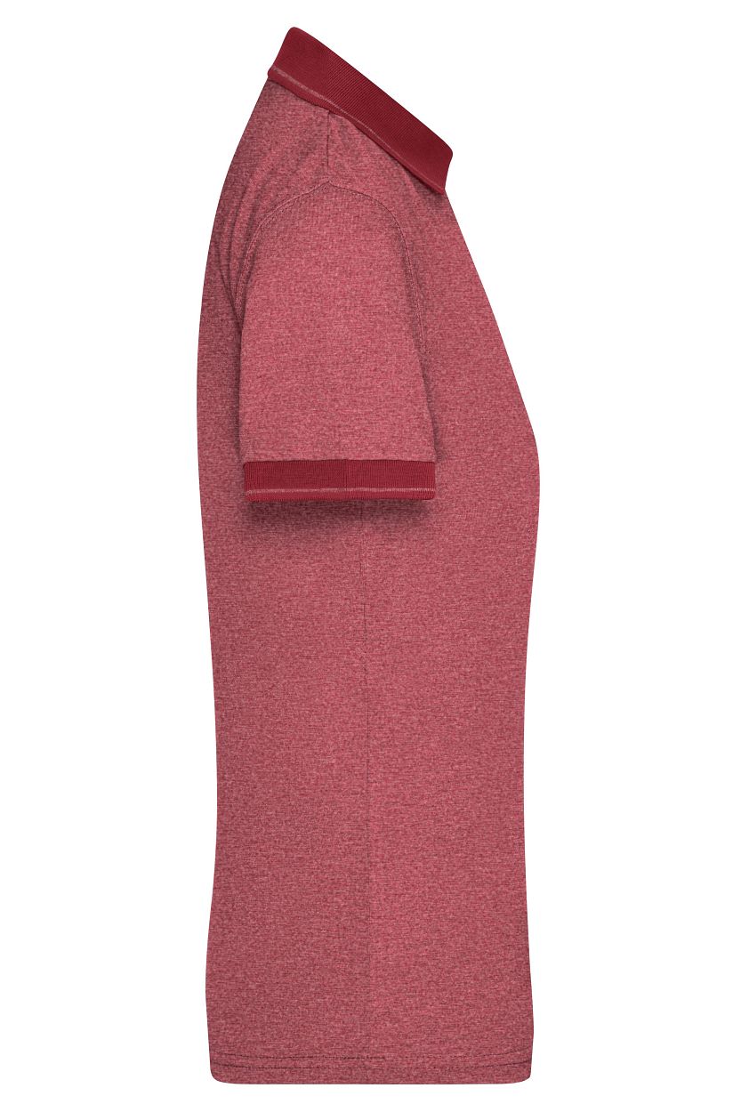 Ladies' Heather Polo "JN705" in Wine-Melange/Wine, Größe 2XL - Daiber