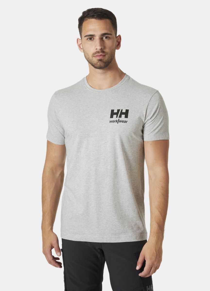 T-Shirt Logo in Light Grey, Gr. 4XL von Helly Hansen Workwear