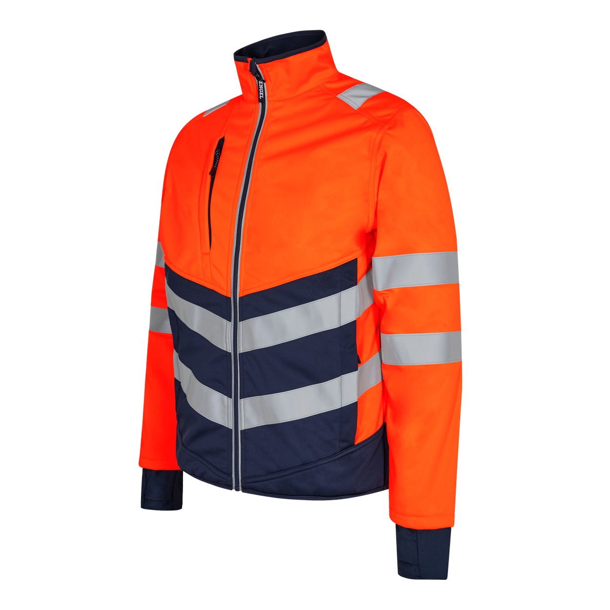 ENGEL Safety Softshelljacke in Orange/Blue ink, Größe XS