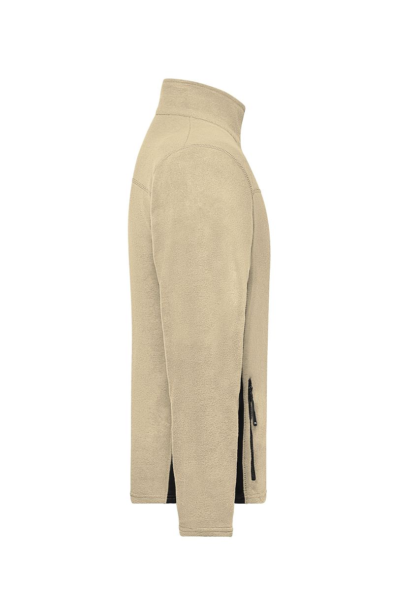 Men's Workwear Fleece Jacket - STRONG - "JN842" in Stone/Black, Größe 6XL - Daiber