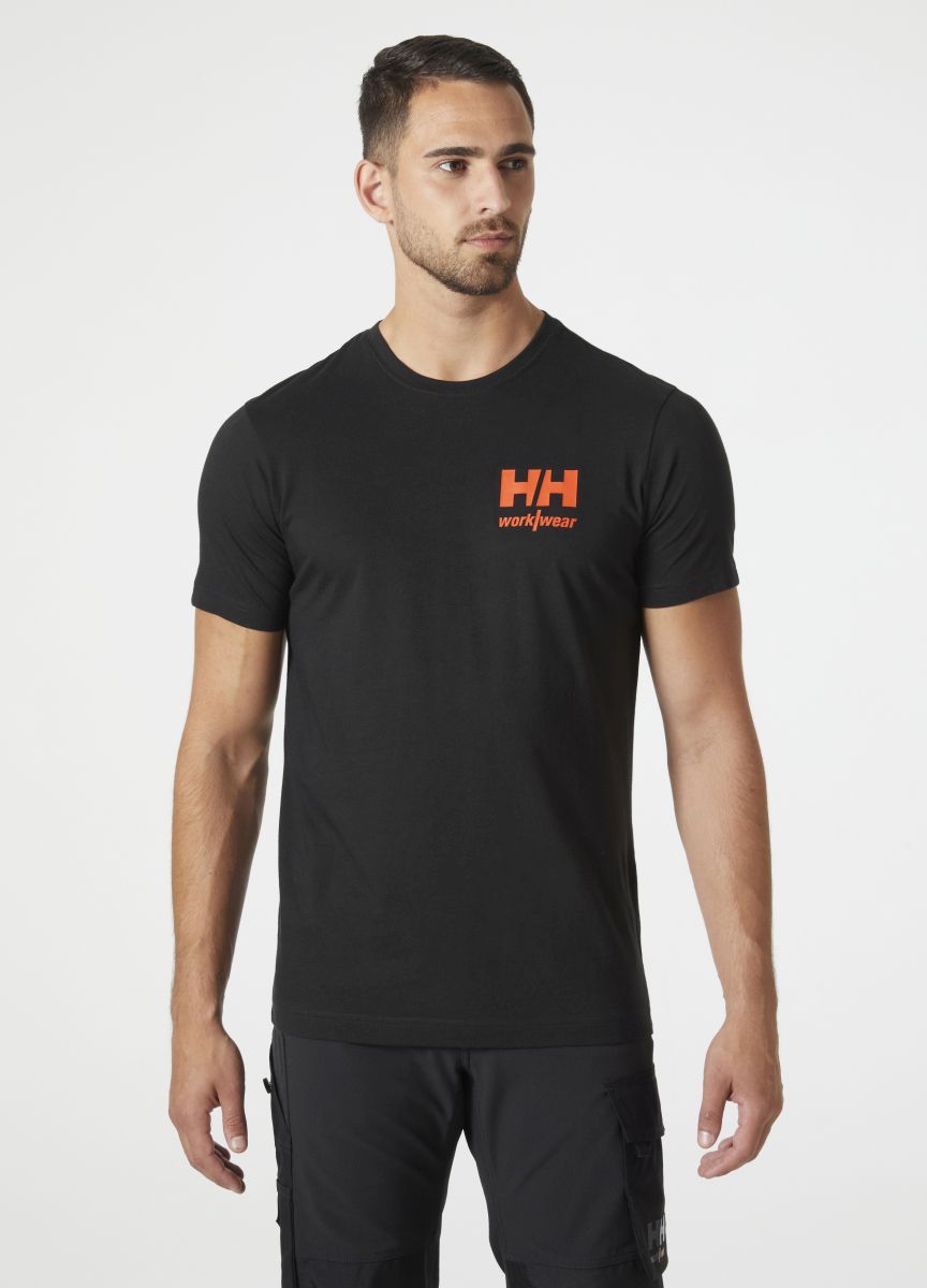 T-Shirt Logo in Black, Gr. 4XL von Helly Hansen Workwear