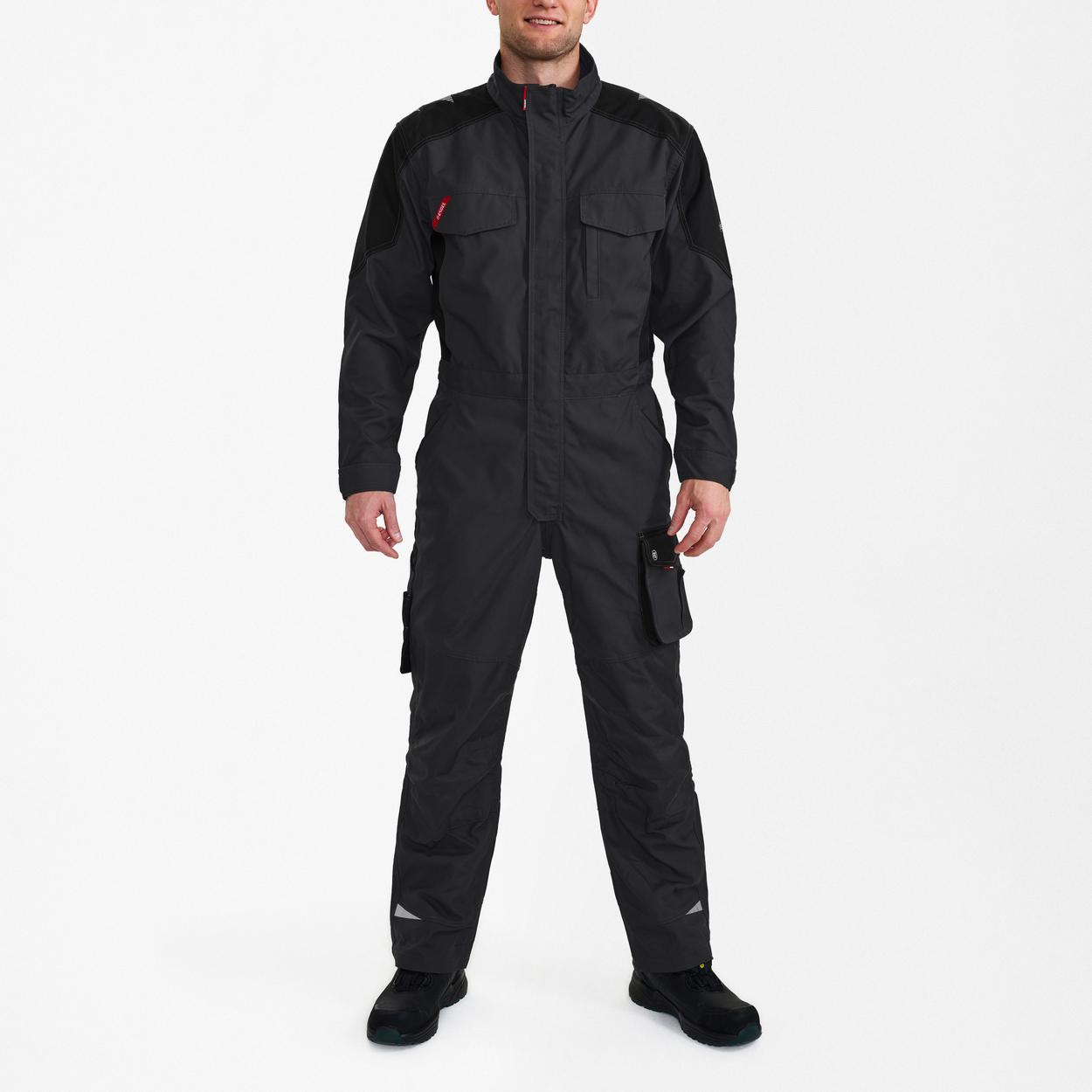 ENGEL Galaxy Overall in Anthrazitgrau/Schwarz, Größe XS