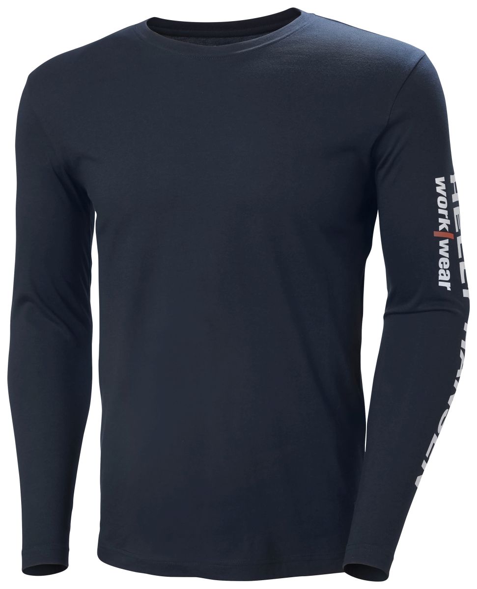 Langarmshirt Logo in Navy, Gr. S von Helly Hansen Workwear