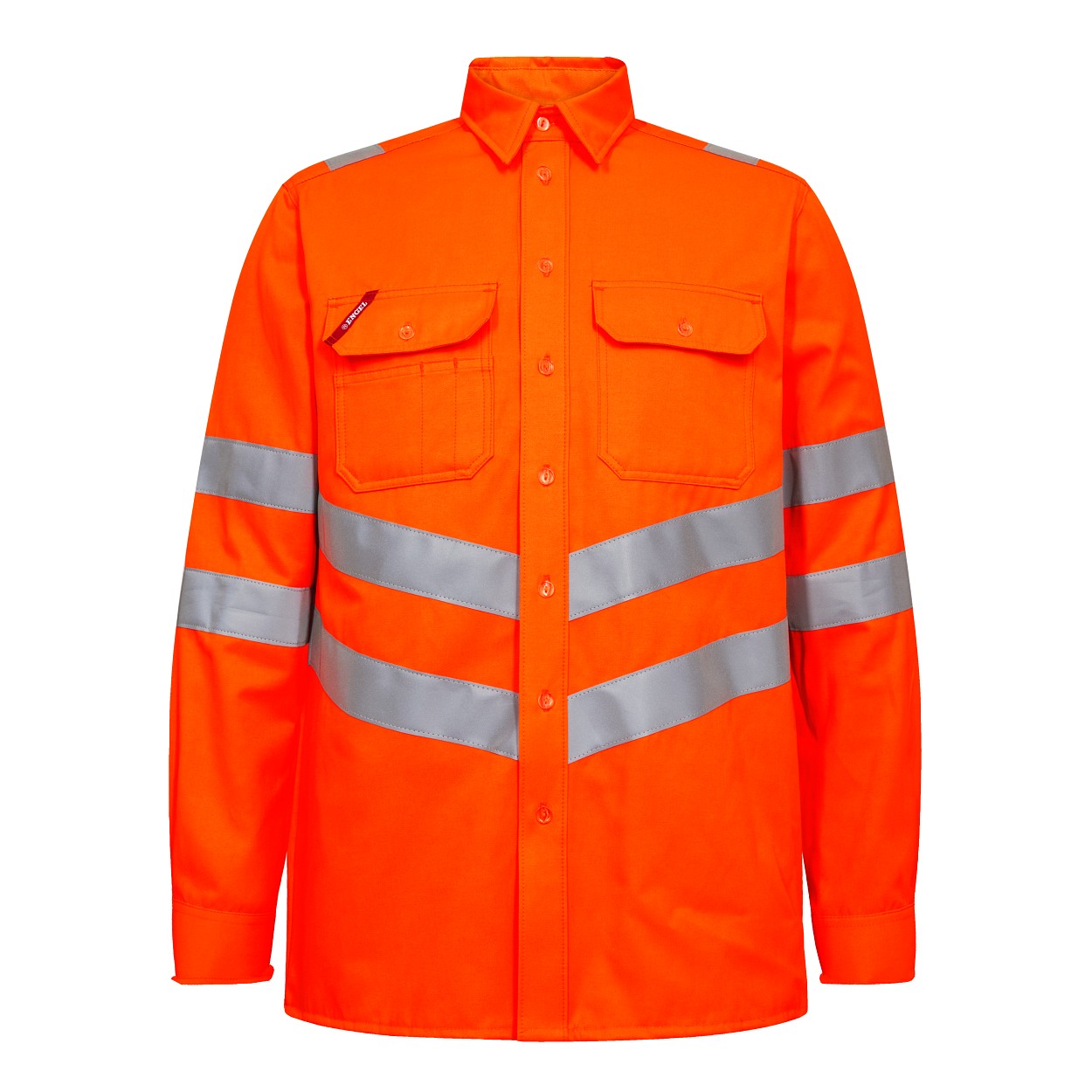 ENGEL Safety Hemd in Hi-vis Orange, Größe 45/46