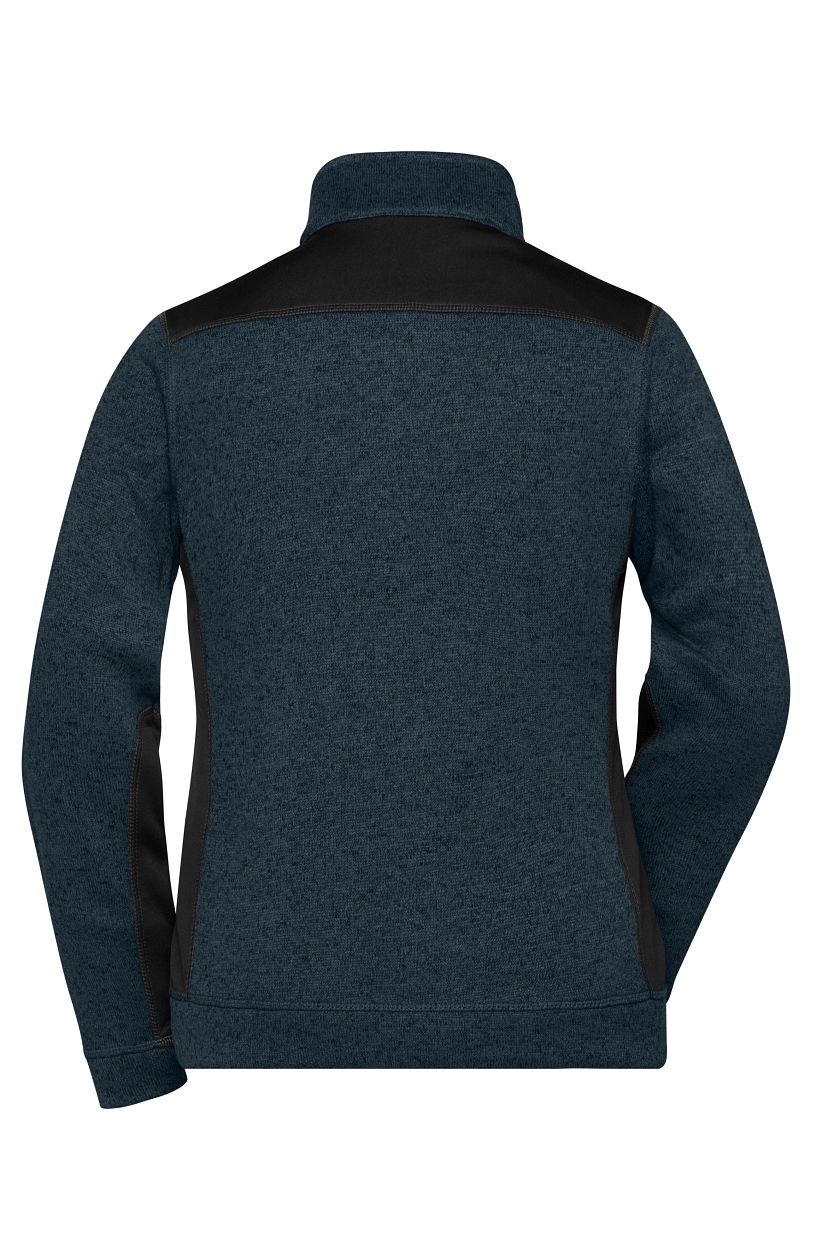 Ladies' Knitted Workwear Fleece Jacket - STRONG - "JN861" in Navy/Navy, Größe 4XL - Daiber