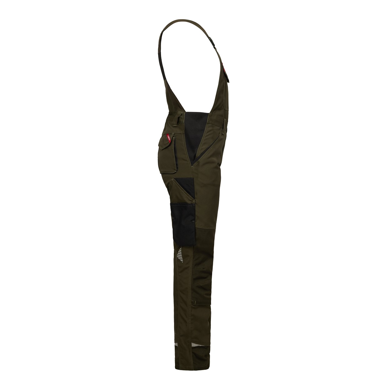 ENGEL Galaxy Damen Latzhose in Forest Green/Schwarz, Größe 48