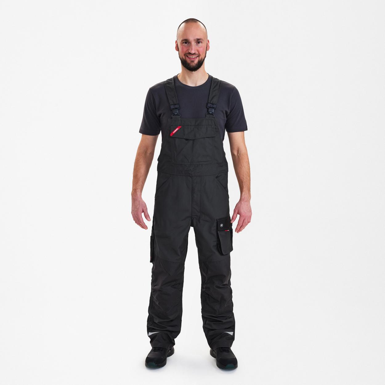 ENGEL Galaxy Latzhose in Anthrazitgrau/Schwarz, Größe 106