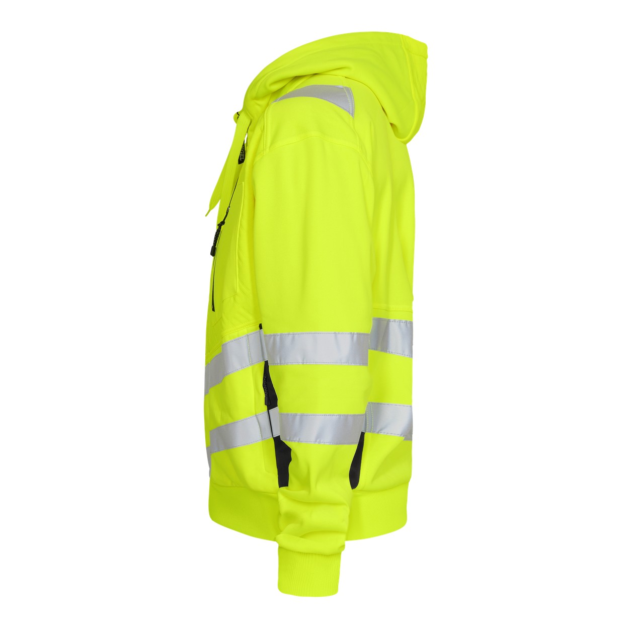 ENGEL Safety Sweatcardigan in Gelb/Schwarz, Größe XS