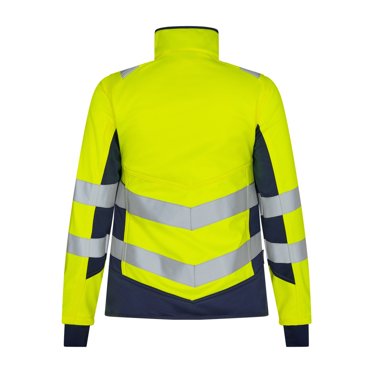ENGEL Safety Damen Softshelljacke in Gelb/Blue Ink, Größe 2XL
