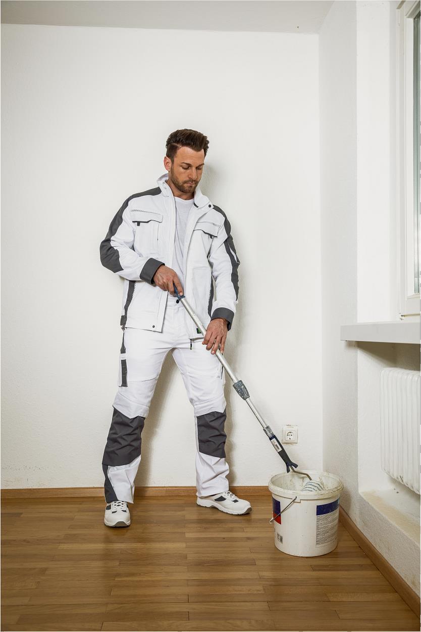 Bundhose Flex Line in Weiß-Grau, Gr. 98 von Leibwächter