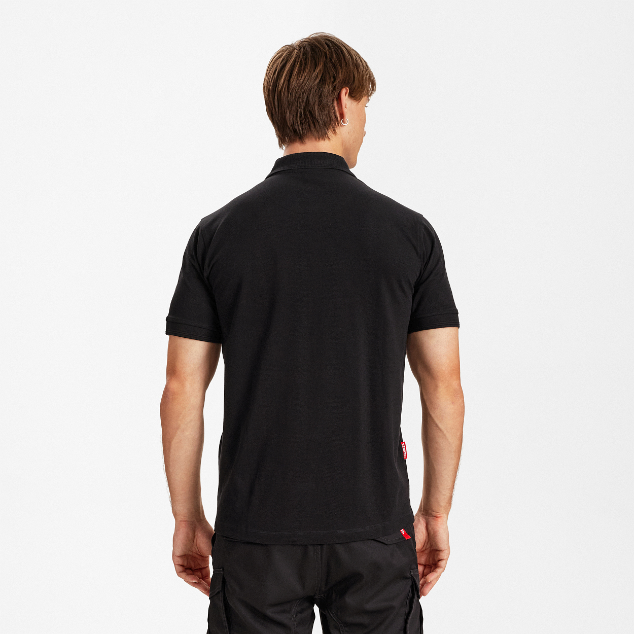 ENGEL Extend Poloshirt mit Brusttasche in Schwarz, Größe XS