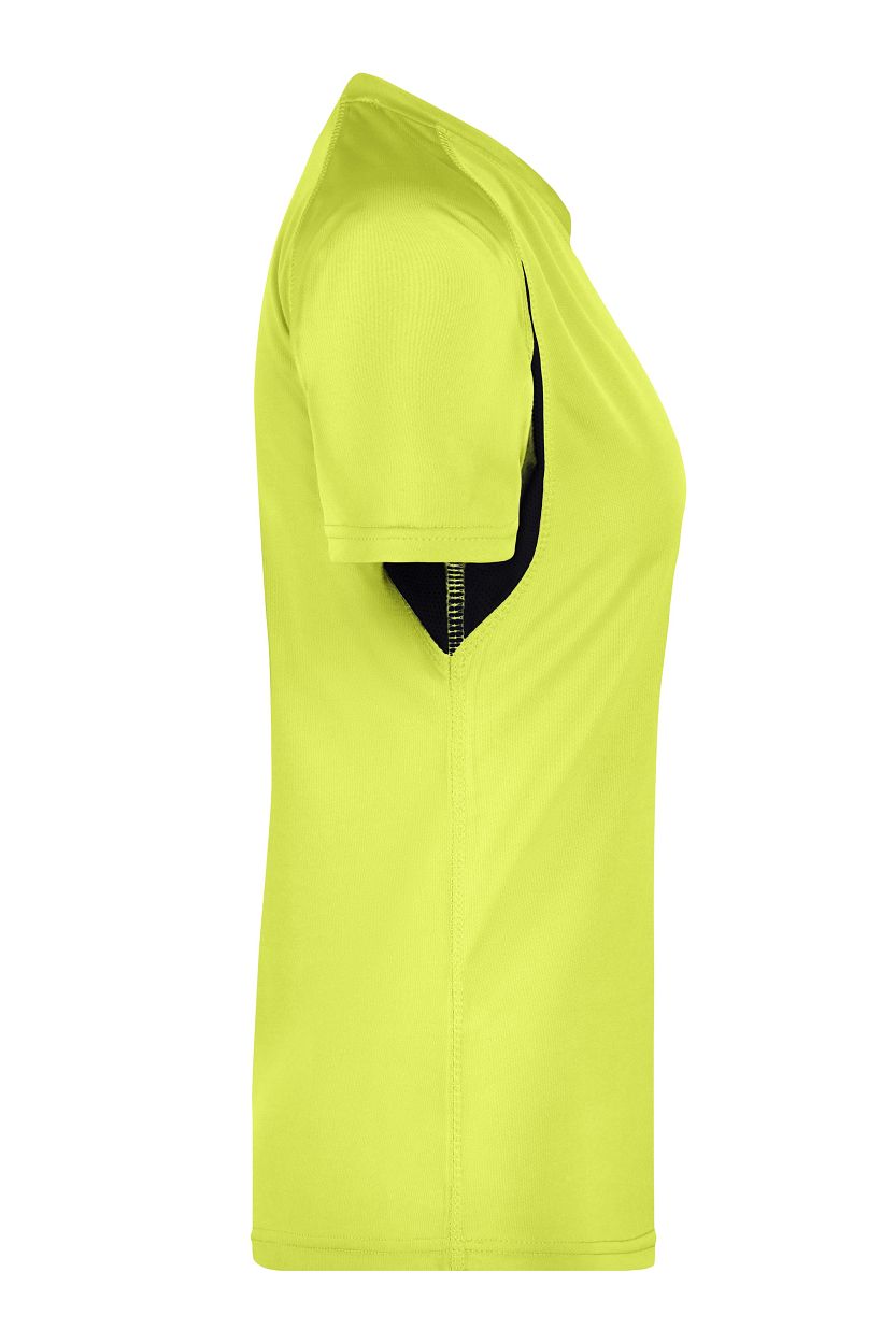 Ladies' Running-T "JN316" in Fluo-Yellow/Black, Größe 2XL - Daiber