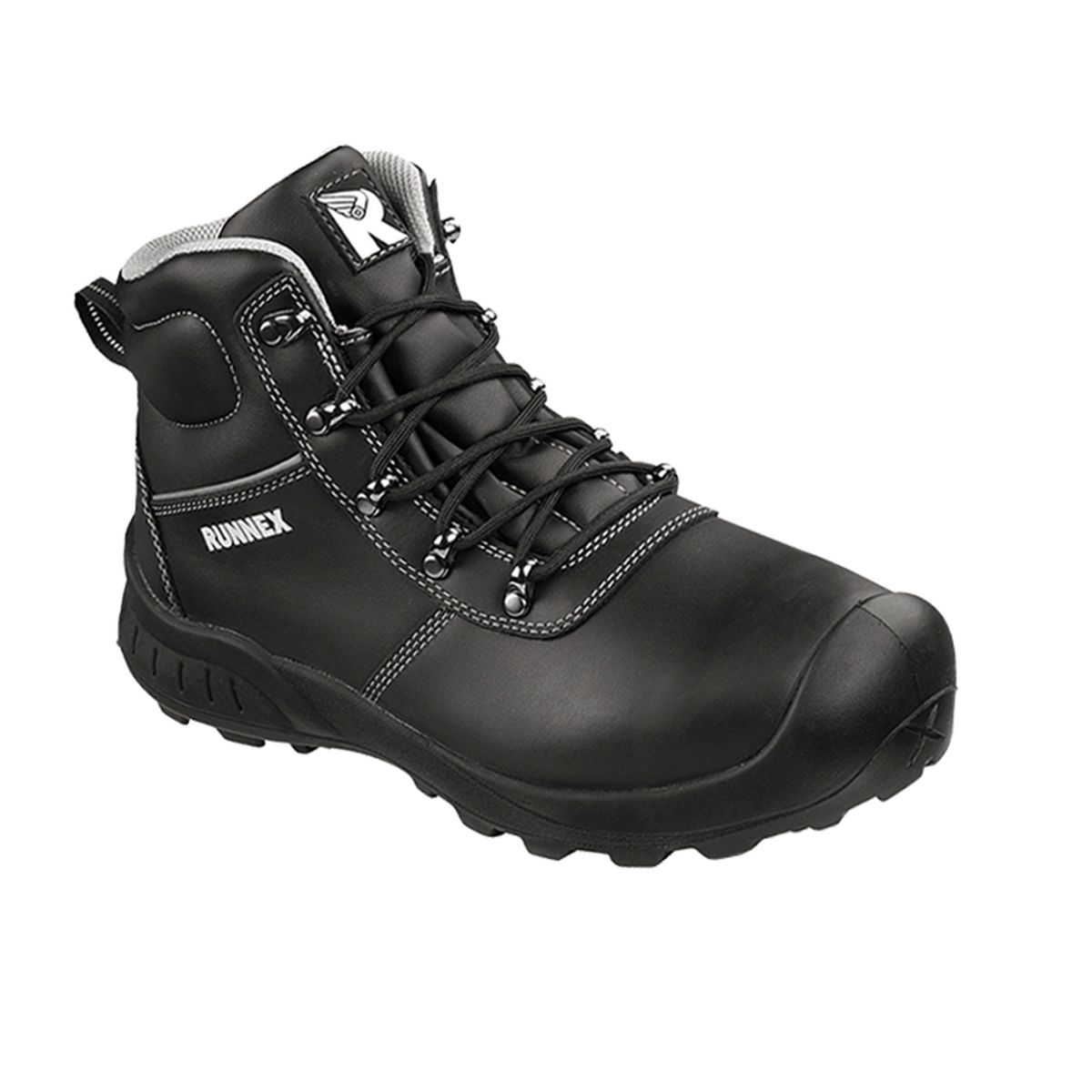 RUNNEX® S3-Sicherheitsschnürstiefel TeamStar in Schwarz / Grau, Gr. 48