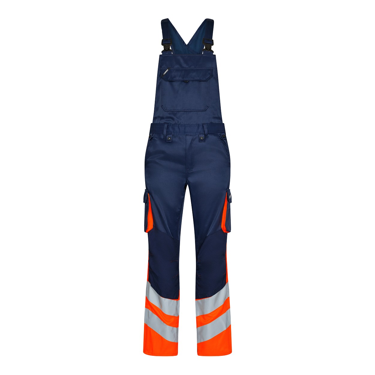 ENGEL Safety Light Latzhose in Blue Ink/Orange, Größe 106