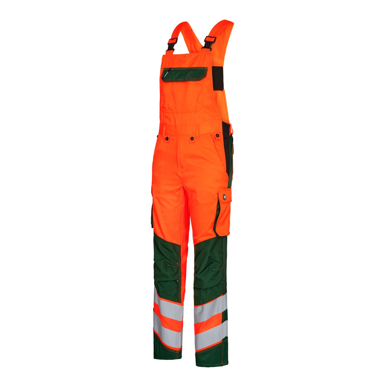 ENGEL Safety Light Latzhose in Orange/Grün, Größe 106
