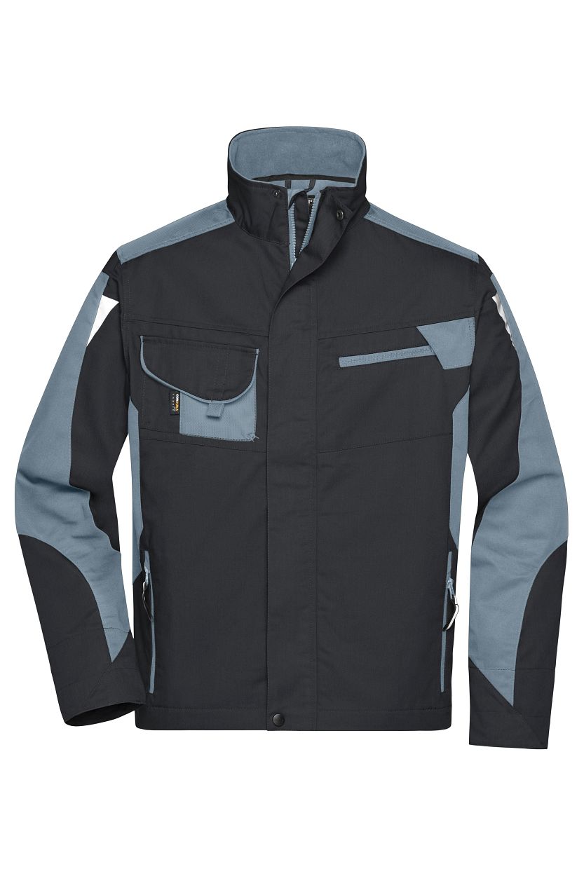 Workwear Jacket - STRONG - "JN821" in Black/Carbon, Größe 6XL - Daiber