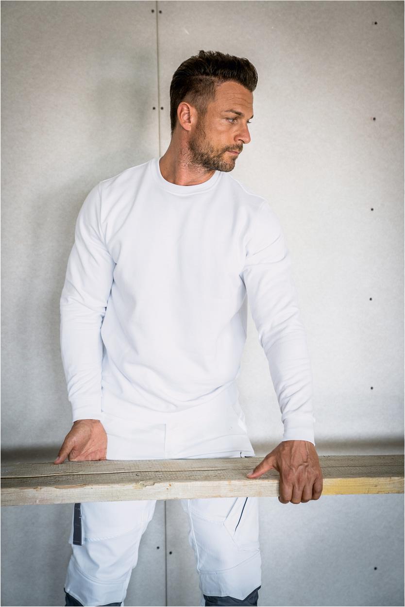 Rundhals-Sweater "Alex" Classic Line Weiß LWSR, Gr. 2XL von Leibwächter