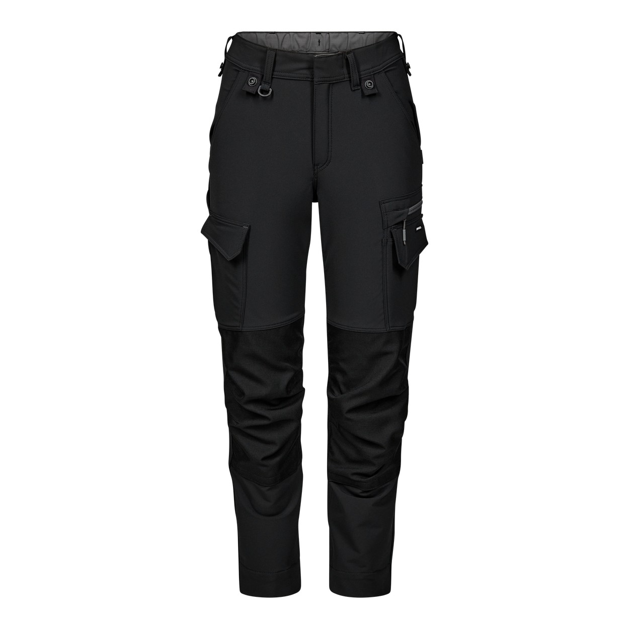 ENGEL Entire Damen Arbeitshose mit 4-Wege-Stretch in Schwarz/Anthrazit Grau, Größe 48