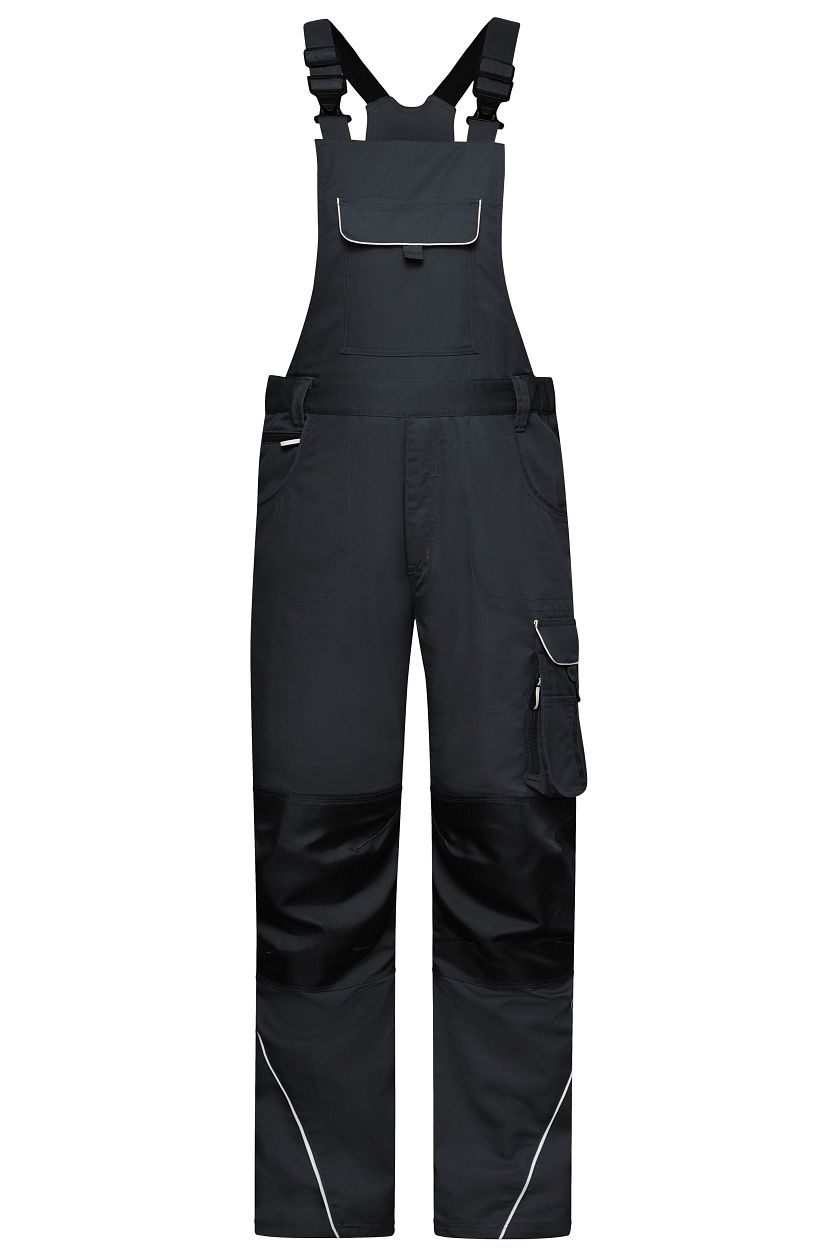 Workwear Pants with Bib - SOLID - "JN879" in Carbon, Größe 62 - Daiber