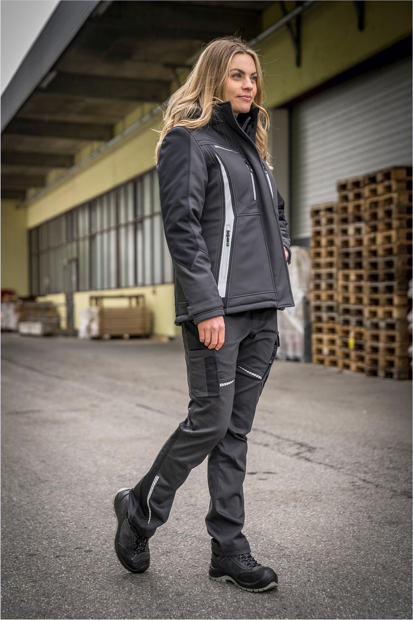 Bundhose ohne Knietaschen FLXDHO28 Flex Line in Anthrazit/Schwarz, Gr. 36 von Leibwächter