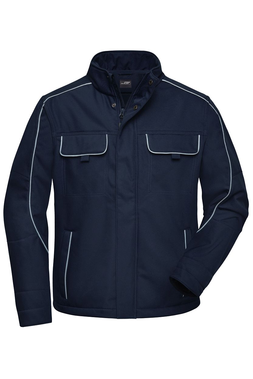 Workwear Softshell Jacket - SOLID - "JN884" in Navy, Größe 6XL - Daiber