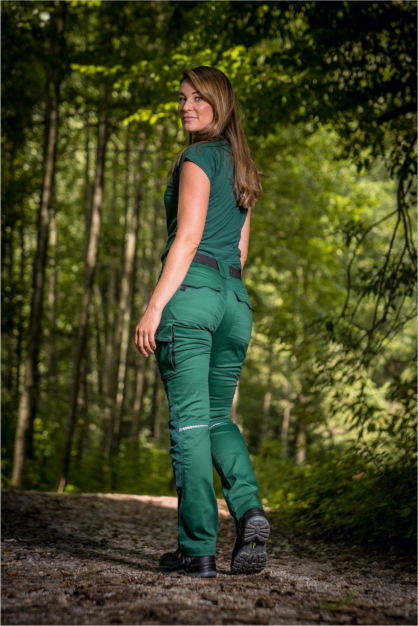 Damen-Bundhose Flex Line Grün/Schwarz FLXDH, Gr. 52 von Leibwächter