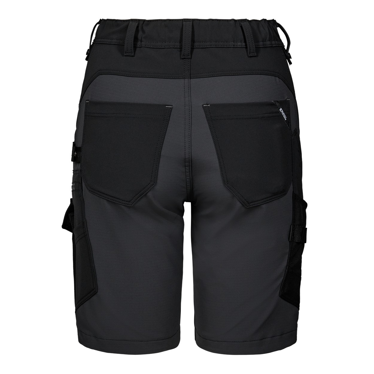 ENGEL Entire Damen Arbeitsshorts mit 4-Wege-Stretch in Schwarz/Anthrazit Grau, Größe 48