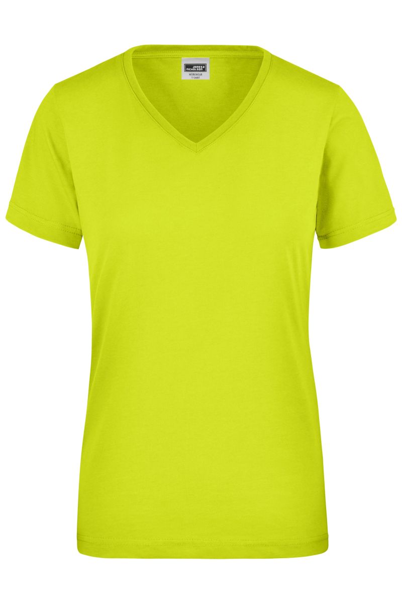 JN1837 Damen Signal Workwear T-Shirt in Neon-Yellow, Größe L von James & Nicholson