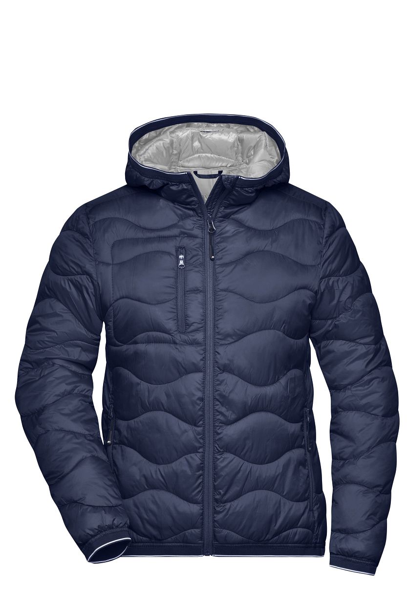 Ladies' Padded Jacket "JN1155" in Navy/Silver, Größe 2XL - Daiber