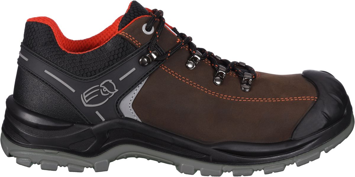 Halbschuh L3310 Parma in Grau/Braun/Rot, Gr. 41 von Leibwächter Halbschuh L3310 Parma in Grau/Braun/Rot, Gr. 41 von Leibwächter