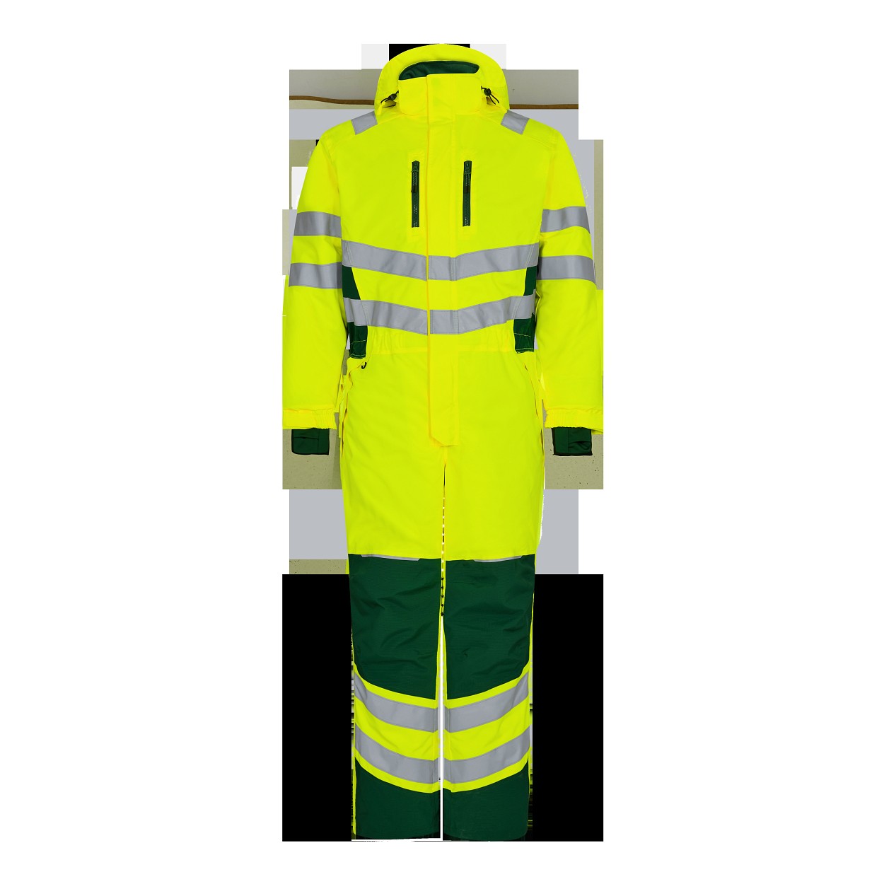 ENGEL Safety Winteroverall in Gelb/Grün, Größe 2XL