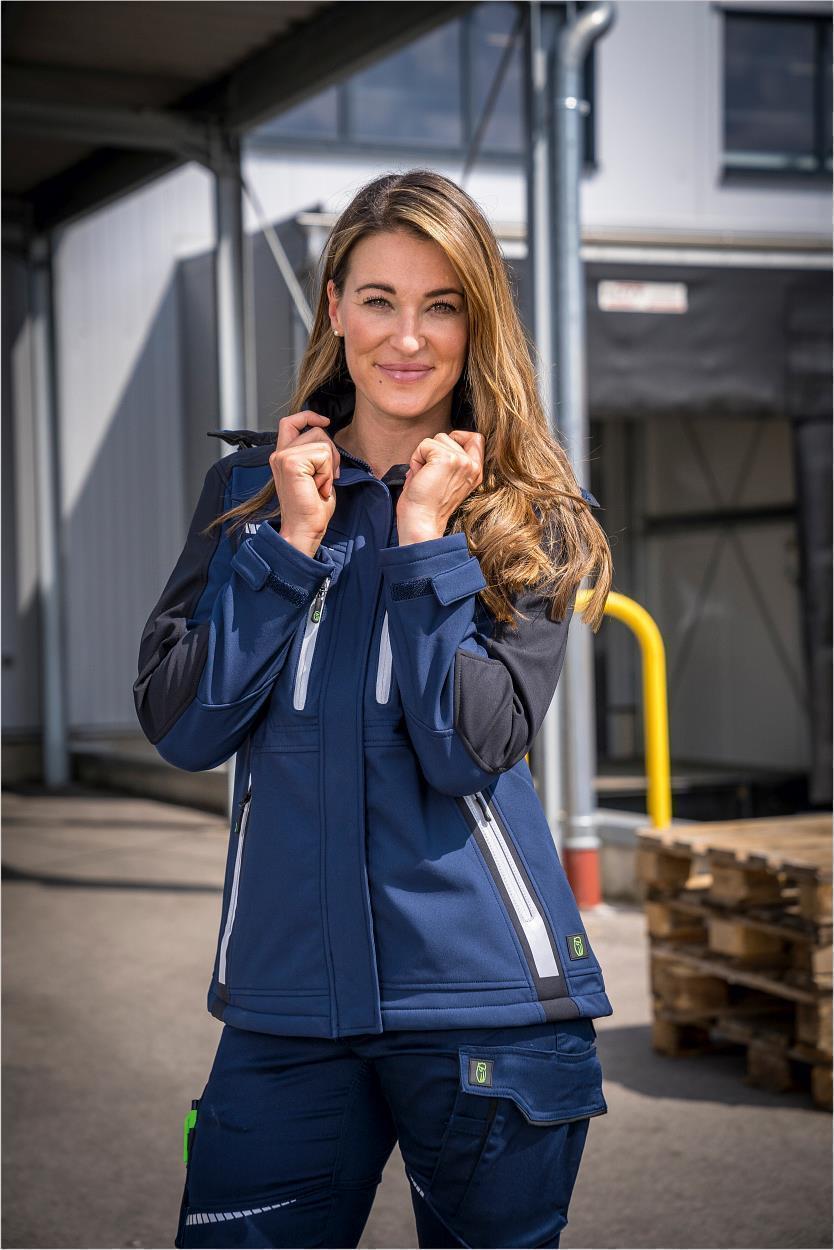 Damen Softshelljacke Flex Line Marine/Schwarz FLXDS, Gr. 52 von Leibwächter