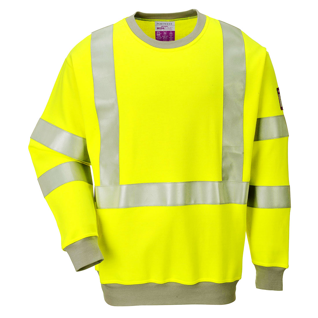Flammhemmendes antistatisches Warnschutz-Sweatshirt FR72 in Gelb, Größe 3XL von Portwest